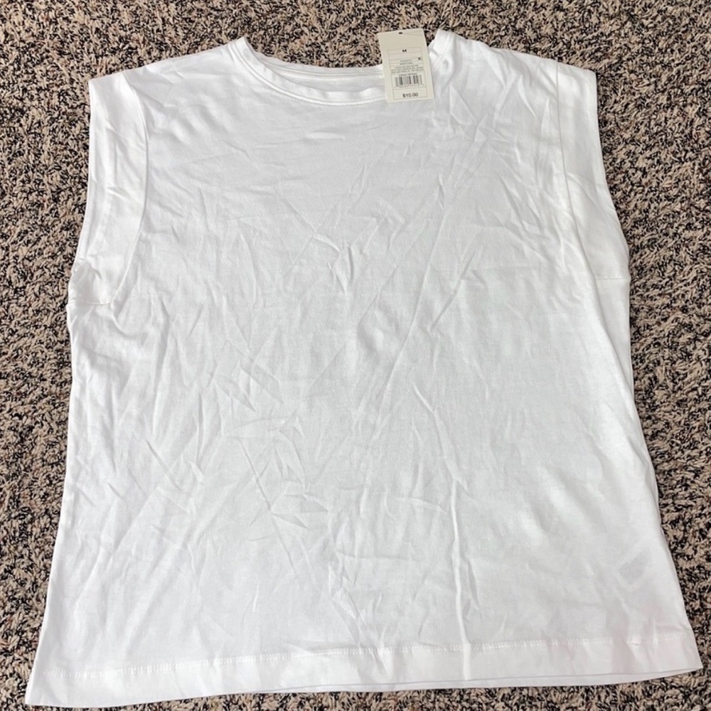 A New Day White Muscle Tee - Size Medium - Picture 2 of 2